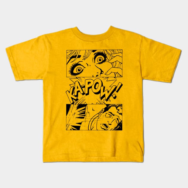 Vintage Comic Book Page Kids T-Shirt by ashleyboutilier5